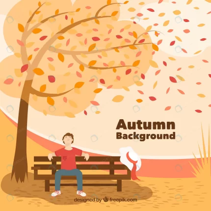beautiful autumn background with flat design crc1a5028f2 size2.72mb - title:graphic home - اورچین فایل - format: - sku: - keywords: p_id:353984