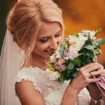 - beautiful bride smelling wedding bouquet autumn pa rnd995 frp9768240 - Home