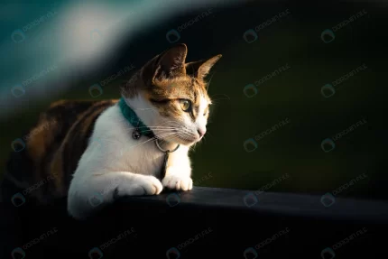 beautiful domestic cat lying fence crcf79014e0 size3.48mb 6016x4016 1 - title:graphic home - اورچین فایل - format: - sku: - keywords: p_id:353984