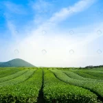 beautiful view green tea field with sky jeju sout crce11825bd size14.10mb 6345x4727 - title:Home - اورچین فایل - format: - sku: - keywords:وکتور,موکاپ,افکت متنی,پروژه افترافکت p_id:63922
