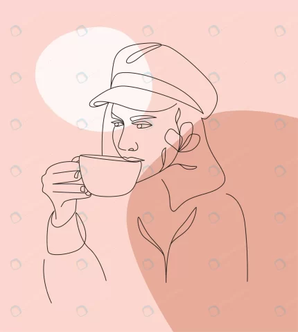 beautiful woman drinking coffee line art style.jp crc240f9b3e size1.77mb - title:graphic home - اورچین فایل - format: - sku: - keywords: p_id:353984