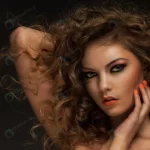 beautiful woman with curls makeup crc2cd17474 size12.17mb 5441x3627 1 - title:Home - اورچین فایل - format: - sku: - keywords:وکتور,موکاپ,افکت متنی,پروژه افترافکت p_id:63922