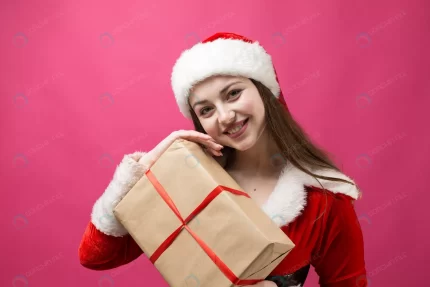 beautiful young woman santa claus costume against crc87a84319 size4.50mb 5760x3840 - title:graphic home - اورچین فایل - format: - sku: - keywords: p_id:353984