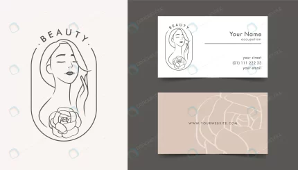 beauty feminine woman logo with stationery busine crc391f1016 size2.08mb - title:graphic home - اورچین فایل - format: - sku: - keywords: p_id:353984