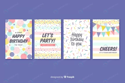 birthday card collection flat style rnd582 frp5133460 - title:graphic home - اورچین فایل - format: - sku: - keywords: p_id:353984