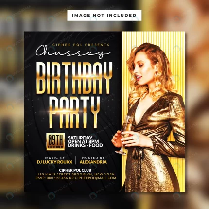 birthday club party flyer template rnd510 frp17084296 - title:graphic home - اورچین فایل - format: - sku: - keywords: p_id:353984