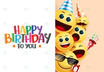 birthday emoji smiley vector background template crc4471b7fe size4.73mb - title:graphic home - اورچین فایل - format: - sku: - keywords: p_id:353984