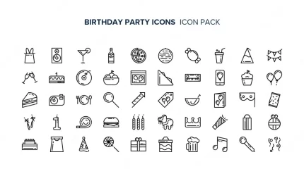 birthday party icons rnd516 frp26036404 - title:graphic home - اورچین فایل - format: - sku: - keywords: p_id:353984