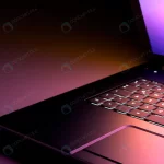 black desk laptop computer with color pink purple rnd121 frp7003868 - title:Home - اورچین فایل - format: - sku: - keywords:وکتور,موکاپ,افکت متنی,پروژه افترافکت p_id:63922