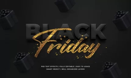 black friday 3d text style effect template - title:graphic home - اورچین فایل - format: - sku: - keywords: p_id:353984
