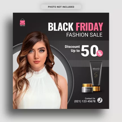 black friday fashion sale promotion social media instagram post banner template - title:graphic home - اورچین فایل - format: - sku: - keywords: p_id:353984