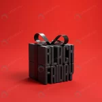 black friday gift box wrapped with black ribbon r crcb7d52bf3 size3.50mb 4500x2500 - title:Home - اورچین فایل - format: - sku: - keywords:وکتور,موکاپ,افکت متنی,پروژه افترافکت p_id:63922