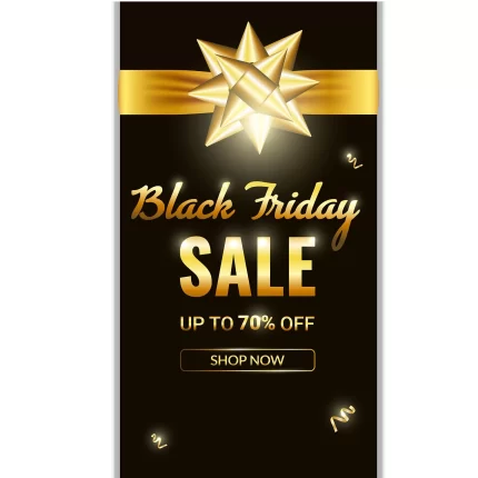 black friday sale banner luxury gold background golden bow - title:graphic home - اورچین فایل - format: - sku: - keywords: p_id:353984
