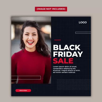 black friday sale social media post template 2 - title:graphic home - اورچین فایل - format: - sku: - keywords: p_id:353984