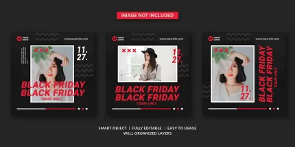 black friday social media banner template - title:graphic home - اورچین فایل - format: - sku: - keywords: p_id:353984