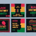 black history month instagram posts collection rnd924 frp12302463 - title:Home - اورچین فایل - format: - sku: - keywords:وکتور,موکاپ,افکت متنی,پروژه افترافکت p_id:63922