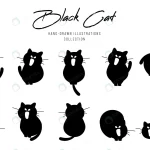 - black silhouettes cats halloween hand drawn illus crc97e918d9 size1.13mb 1 - Home