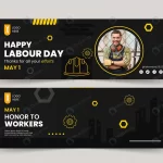 - black yellow happy labour day banner set rnd301 frp25696399 - Home