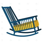 blue rocking chair with soft pillow relaxing cozy crc1eaf3410 size0.60mb - title:Home - اورچین فایل - format: - sku: - keywords:وکتور,موکاپ,افکت متنی,پروژه افترافکت p_id:63922