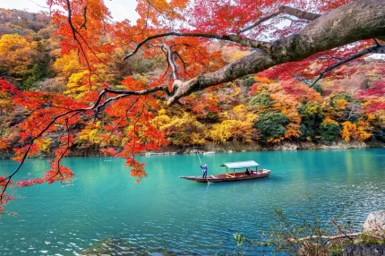 boatman punting boat river arashiyama autumn seas crc1f9b21db size15.12mb 4928x3280 - title:graphic home - اورچین فایل - format: - sku: - keywords: p_id:353984