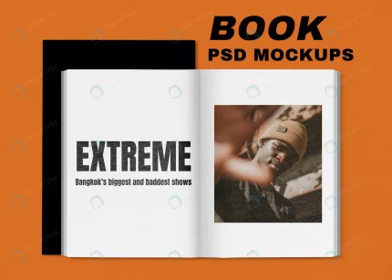 book mockup psd with vintage illustration remixed crc45207c8d size215.77mb - title:graphic home - اورچین فایل - format: - sku: - keywords: p_id:353984