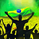 brazil soccer team fans celebrating world cup socc rnd887 frp34594791 - title:Home - اورچین فایل - format: - sku: - keywords:وکتور,موکاپ,افکت متنی,پروژه افترافکت p_id:63922