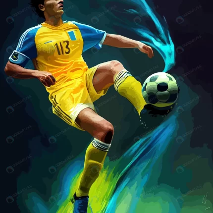 brazilian soccer player kicking ball rnd721 frp34594475 - title:graphic home - اورچین فایل - format: - sku: - keywords: p_id:353984