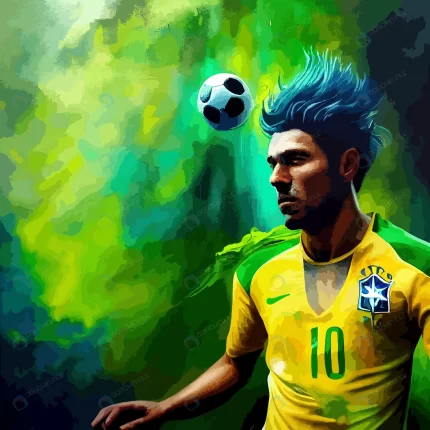 brazilian soccer player kicking ball rnd885 frp34594471 - title:graphic home - اورچین فایل - format: - sku: - keywords: p_id:353984