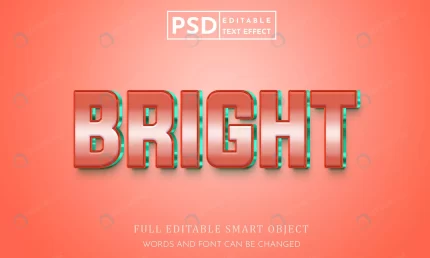 bright 3d text style effect psd premium template rnd324 frp31139025 - title:graphic home - اورچین فایل - format: - sku: - keywords: p_id:353984