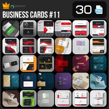 business cards 11ab - title:Home - اورچین فایل - format: - sku: - keywords:وکتور,موکاپ,افکت متنی,پروژه افترافکت p_id:63922