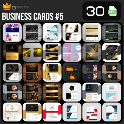 business cards eps 5ab - title:Home - اورچین فایل - format: - sku: - keywords:وکتور,موکاپ,افکت متنی,پروژه افترافکت p_id:63922