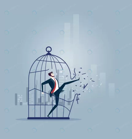 businessman breaking out large birdcage rnd700 frp3482713 - title:graphic home - اورچین فایل - format: - sku: - keywords: p_id:353984