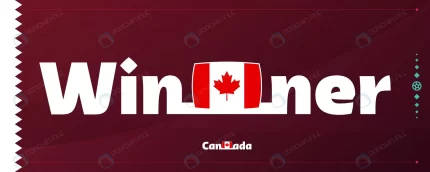 canada flag with winner slogan football background rnd581 frp31296835 - title:graphic home - اورچین فایل - format: - sku: - keywords: p_id:353984