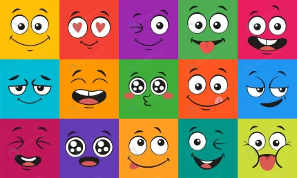 cartoon face expressions happy surprised faces doo rnd857 frp9079697 - title:graphic home - اورچین فایل - format: - sku: - keywords: p_id:353984