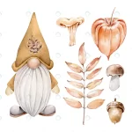 cartoon forest gnome with forest plants rnd548 frp16597430 - title:Home - اورچین فایل - format: - sku: - keywords:وکتور,موکاپ,افکت متنی,پروژه افترافکت p_id:63922