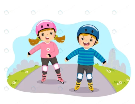 cartoon kids safety helmets playing roller skates crc8943309d size2.66mb - title:graphic home - اورچین فایل - format: - sku: - keywords: p_id:353984