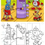 cartoon robot characters coloring book page crcc crcc2f3c390 size4.42mb - title:Home - اورچین فایل - format: - sku: - keywords:وکتور,موکاپ,افکت متنی,پروژه افترافکت p_id:63922