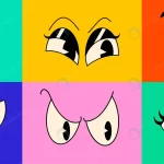 cartoon vintage character comic eyes emotions set rnd140 frp30573424 - title:Home - اورچین فایل - format: - sku: - keywords:وکتور,موکاپ,افکت متنی,پروژه افترافکت p_id:63922