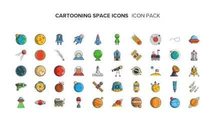cartooning space icons rnd168 frp25992360 - title:graphic home - اورچین فایل - format: - sku: - keywords: p_id:353984