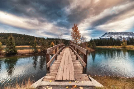 cascade ponds with mount rundle wooden bridge aut crc7815c135 size17.08mb 6048x4024 - title:graphic home - اورچین فایل - format: - sku: - keywords: p_id:353984