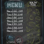 chalkboard healthy food menu with place text vect crc3f13aae3 size7.50mb - title:Home - اورچین فایل - format: - sku: - keywords:وکتور,موکاپ,افکت متنی,پروژه افترافکت p_id:63922