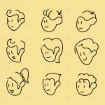 - character head line art icon set crce66e6866 size1.59mb - Home