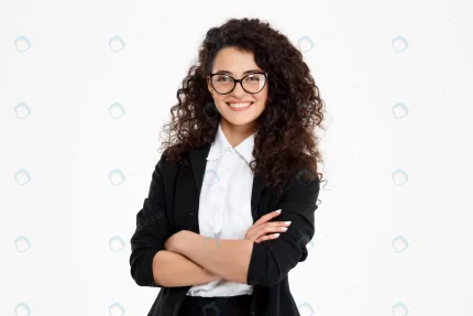 cheerful curly business girl wearing glasses crc10871f16 size6.61mb 5760x3840 1 - title:graphic home - اورچین فایل - format: - sku: - keywords: p_id:353984
