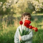 cheerful happy child with tulips flower bouquet n crcc10fe455 size9.84mb 6000x4000 - title:Home - اورچین فایل - format: - sku: - keywords:وکتور,موکاپ,افکت متنی,پروژه افترافکت p_id:63922