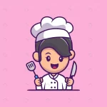 chef girl with knife spatula cartoon icon illustr crc35cdfde9 size0.57mb - title:Home - اورچین فایل - format: - sku: - keywords:وکتور,موکاپ,افکت متنی,پروژه افترافکت p_id:63922