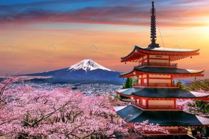 cherry blossoms spring chureito pagoda fuji mount crc5bcf494d size13.64mb 6000x4000 - title:graphic home - اورچین فایل - format: - sku: - keywords: p_id:353984