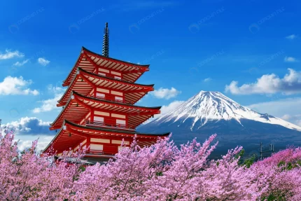 cherry blossoms spring chureito pagoda fuji mount crcd111c488 size10.44mb 6000x4000 1 - title:graphic home - اورچین فایل - format: - sku: - keywords: p_id:353984