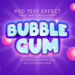 - chewing bubblegum purple blue text effect template - Home