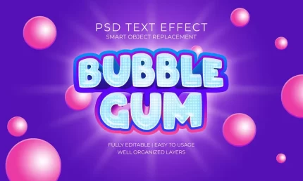 chewing bubblegum purple blue text effect template - title:graphic home - اورچین فایل - format: - sku: - keywords: p_id:353984