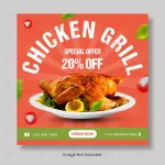 chicken grill instagram post template banner crc564606c5 size4.30mb - title:Home - اورچین فایل - format: - sku: - keywords:وکتور,موکاپ,افکت متنی,پروژه افترافکت p_id:63922